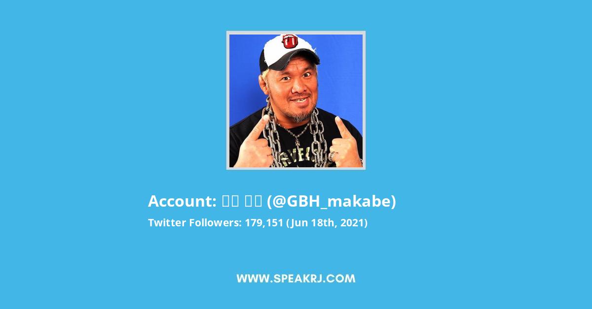 真壁 刀義 Twitter Followers Statistics Analytics Speakrj Stats