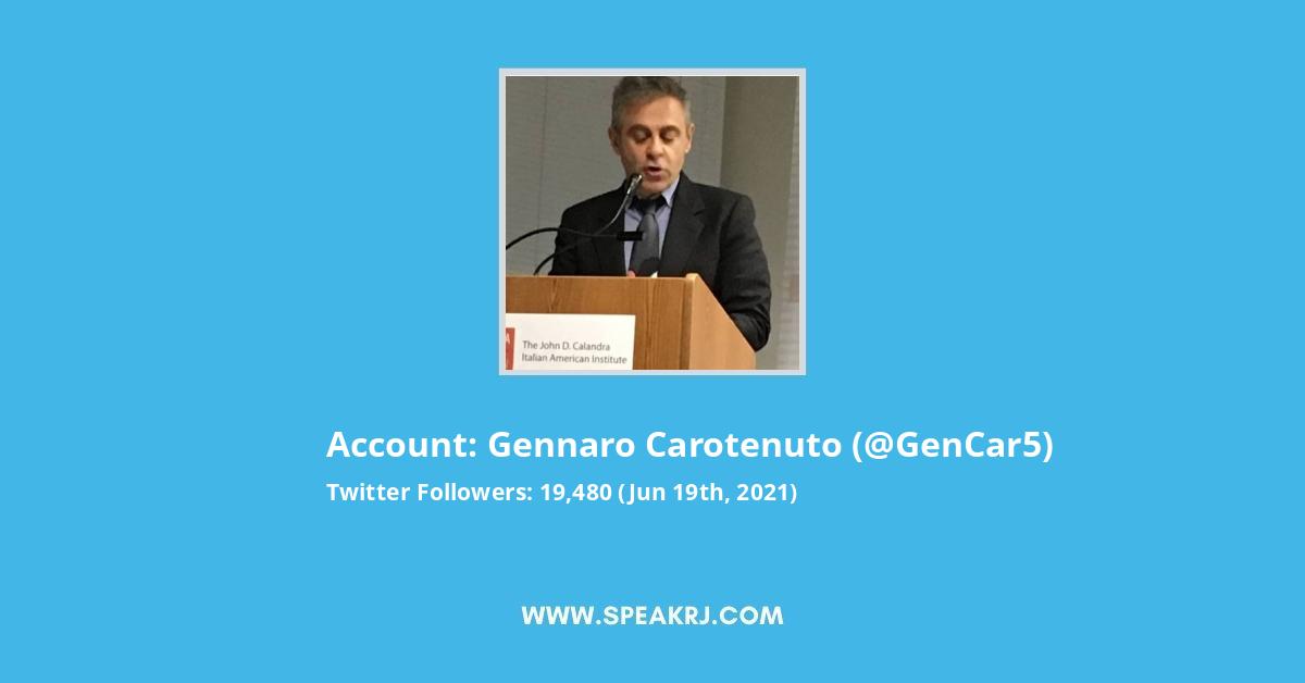 Gennaro Carotenuto Twitter Stats
