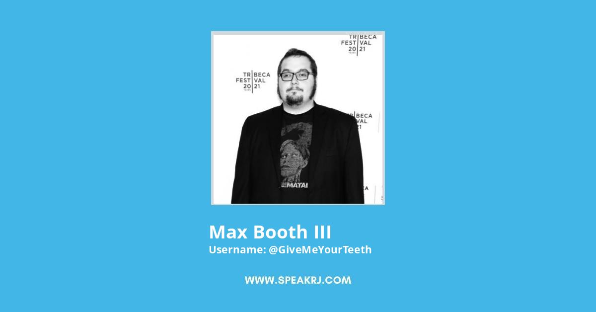 Max Booth III Twitter Stats