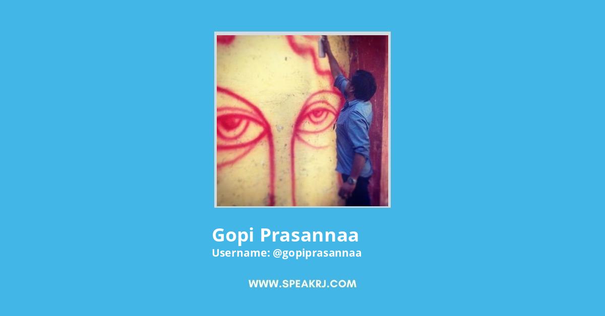 Gopi Prasannaa Twitter Stats