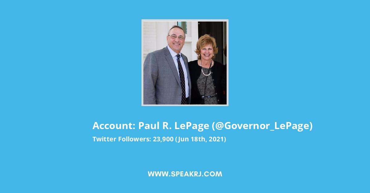 Paul R. LePage Twitter Stats