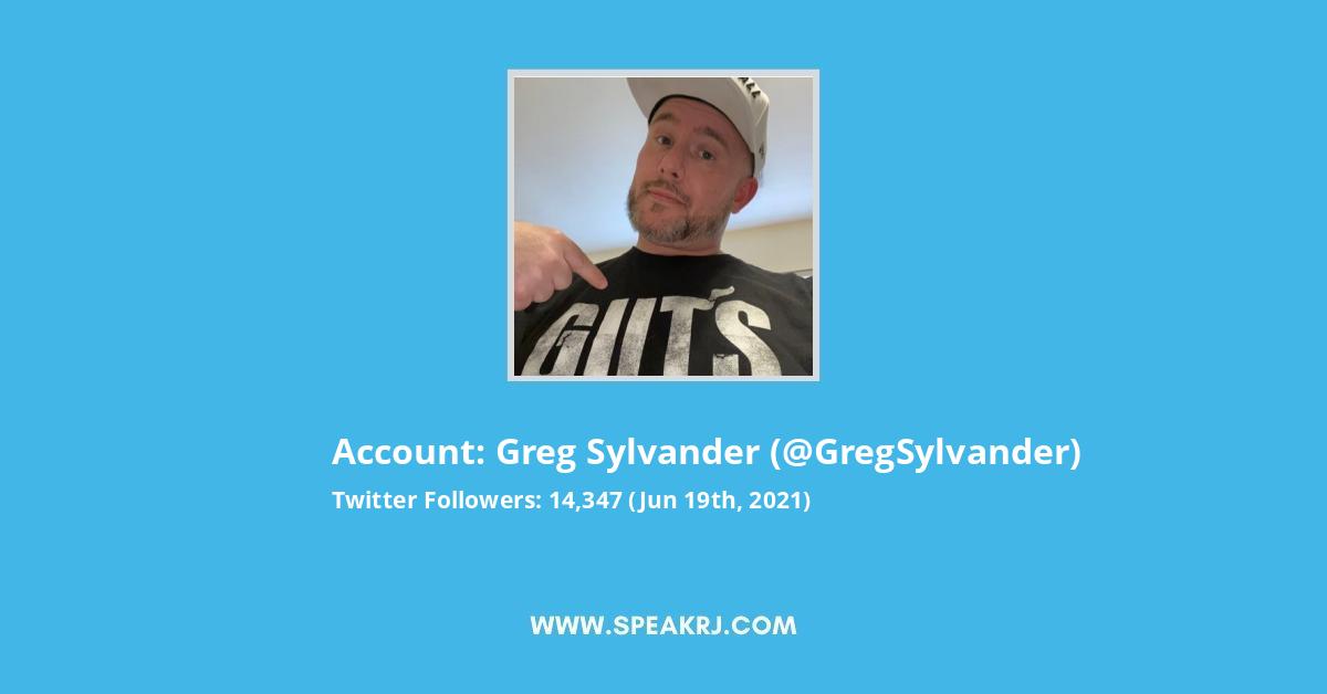 Greg Sylvander Twitter Stats