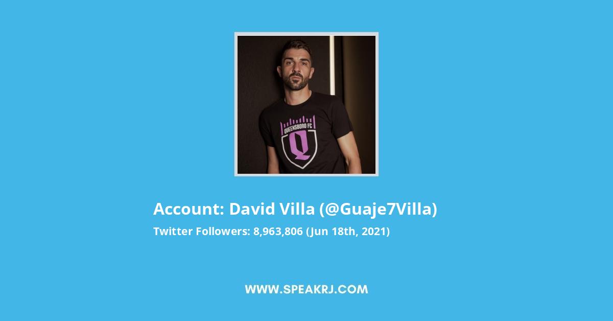 David Villa Twitter Stats