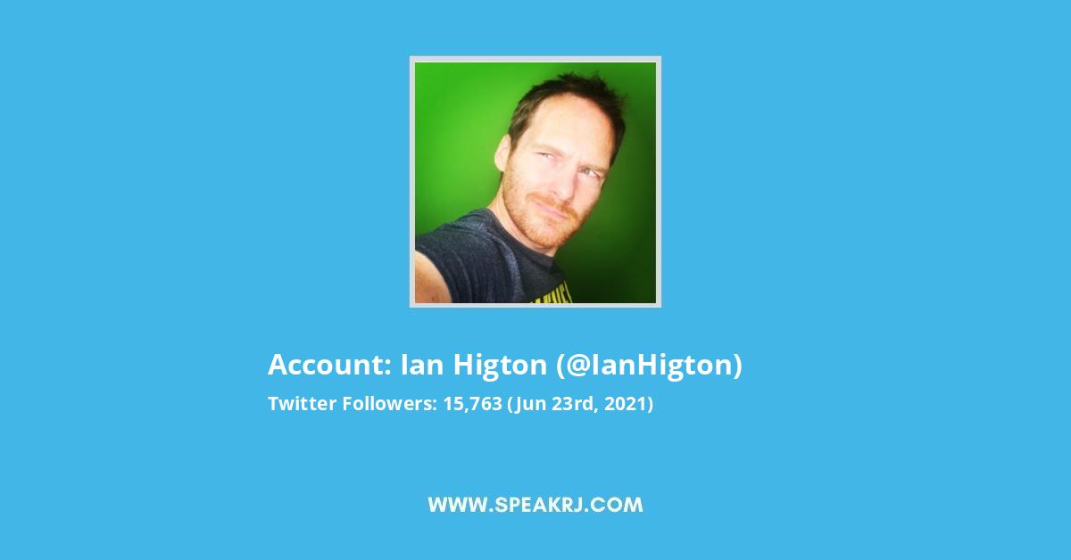 Ian Higton - Twitter Stats & Analytics  HypeAuditor Influencer Marketing  Platform