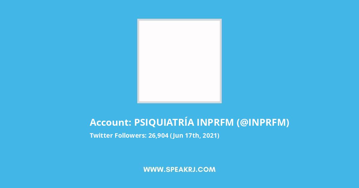 PSIQUIATRÍA INPRFM Twitter Stats