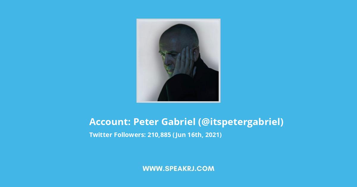 Peter Gabriel Twitter Stats