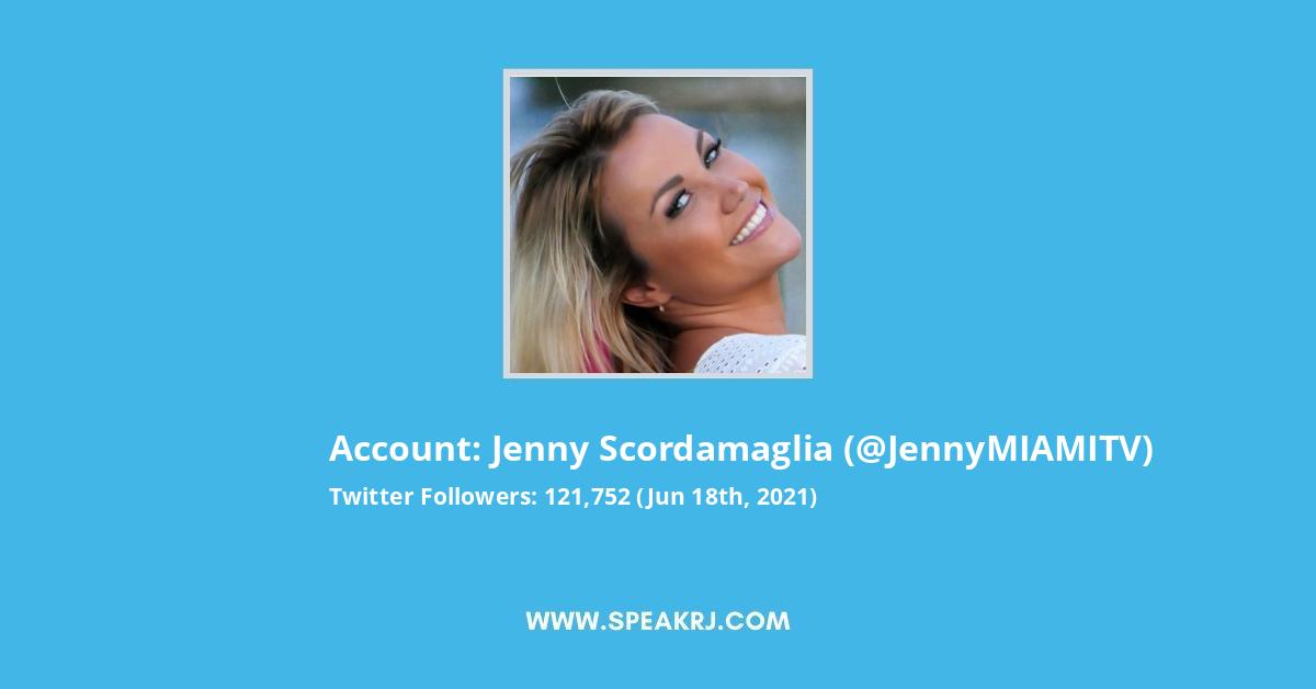 Jenny Scordamaglia Twitter Followers Statistics / Analytics - SPEAKRJ Stats