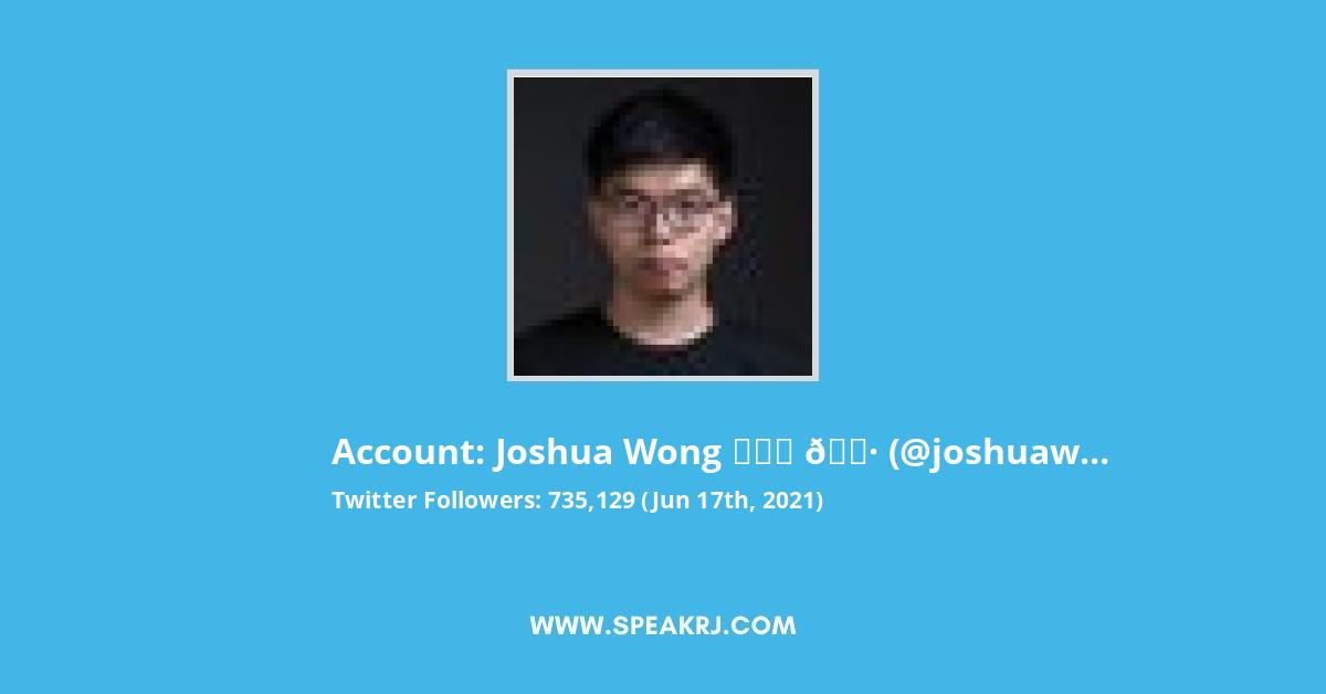 Joshua Wong ้ปไน้ ๐ท Twitter Stats