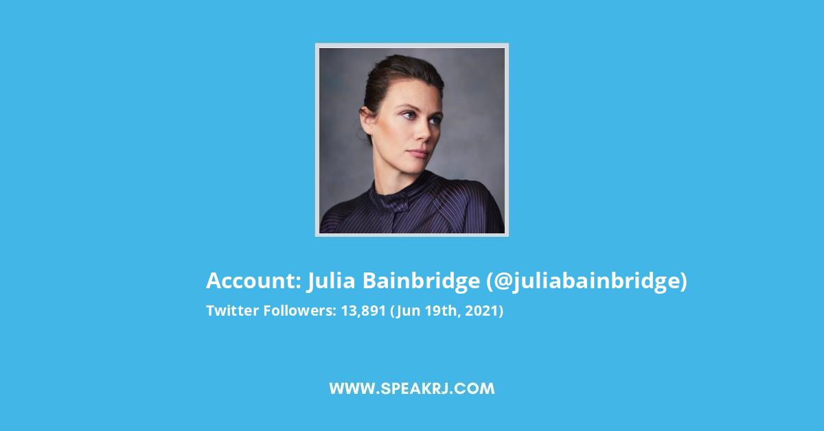 Julia Bainbridge Twitter Stats