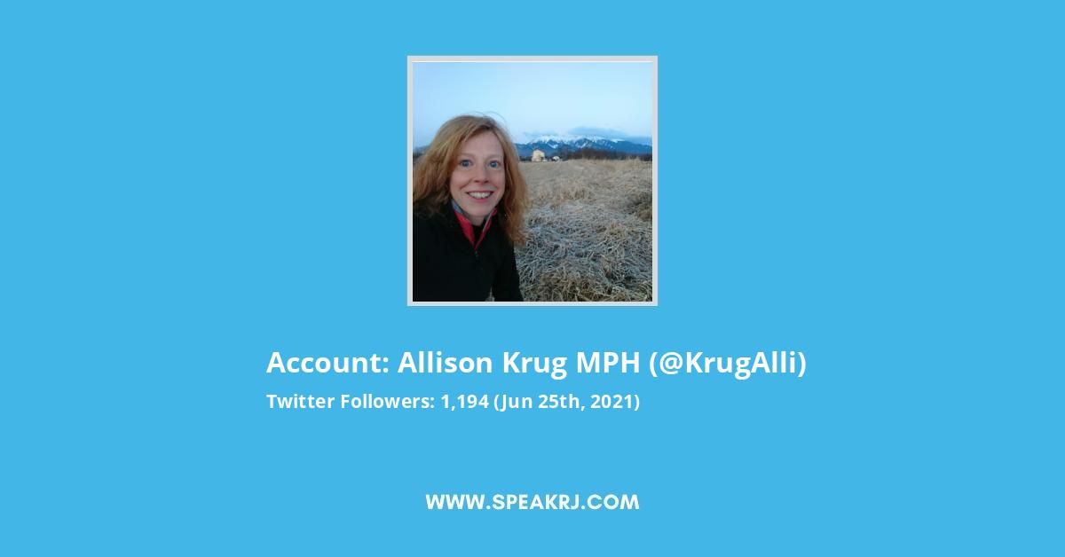 Allison Krug MPH Twitter Stats