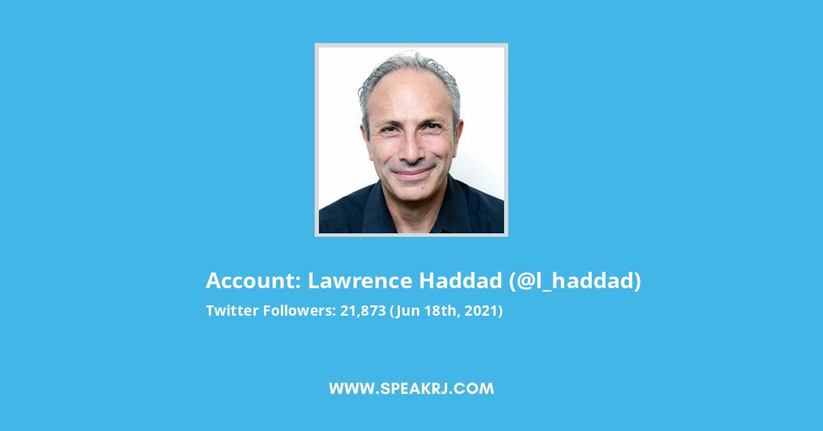 Lawrence Haddad Twitter Stats