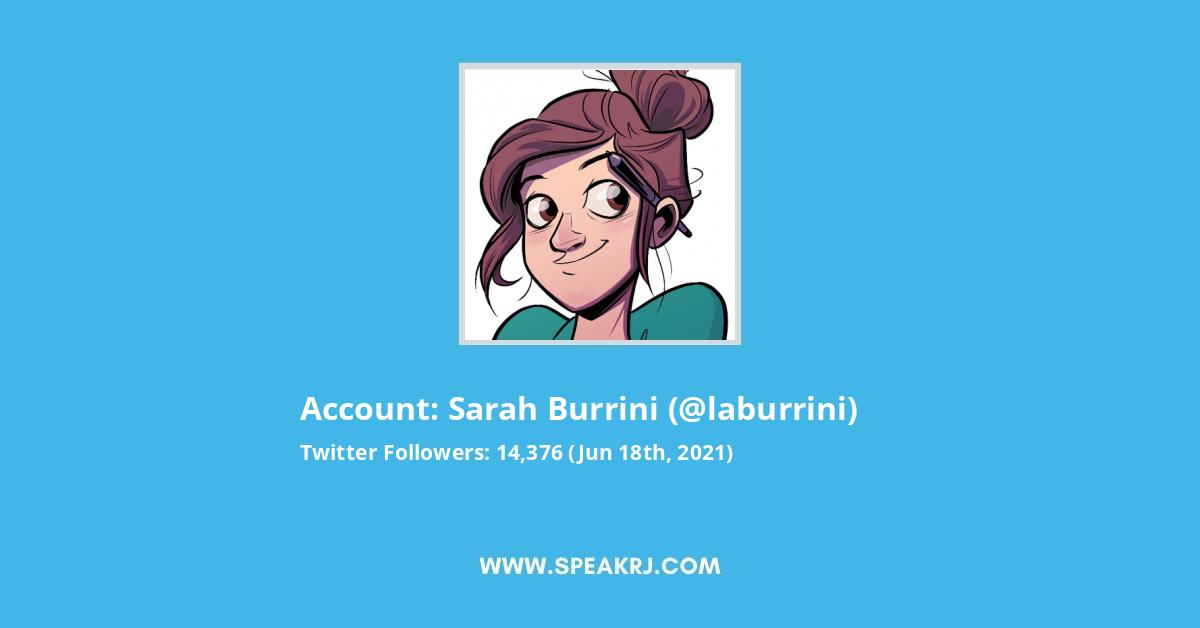 Sarah Burrini Twitter Stats