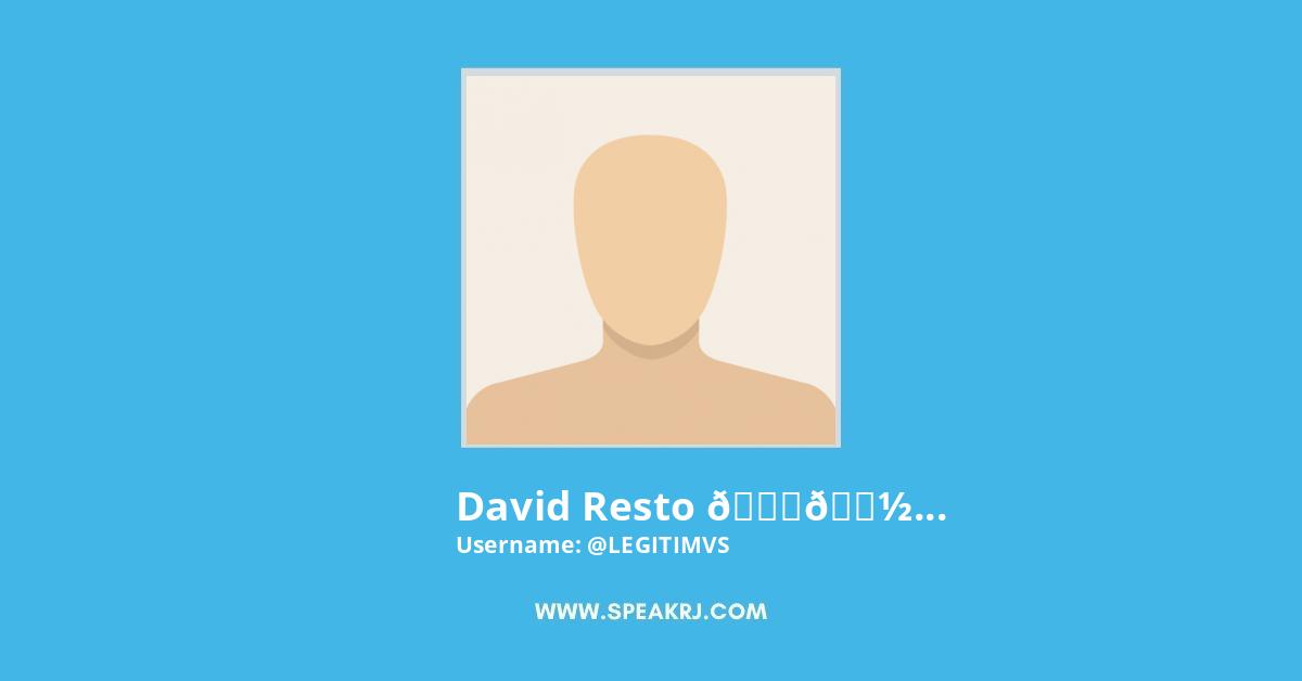 David Resto ๐๐ฝ๐ญ Twitter Stats