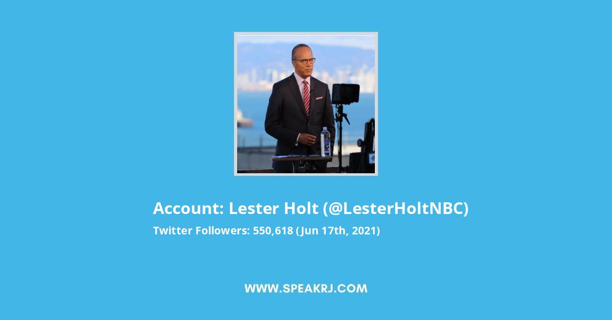 Lester Holt Twitter Stats