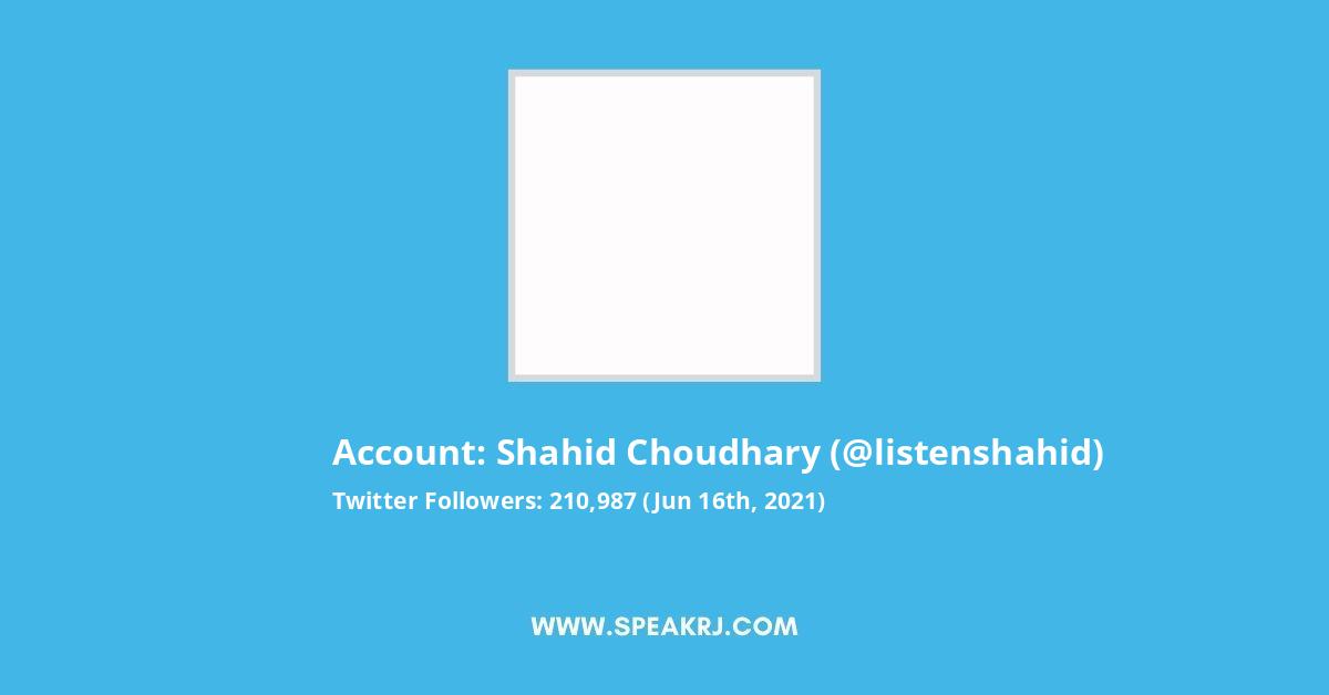 Shahid Choudhary Twitter Stats