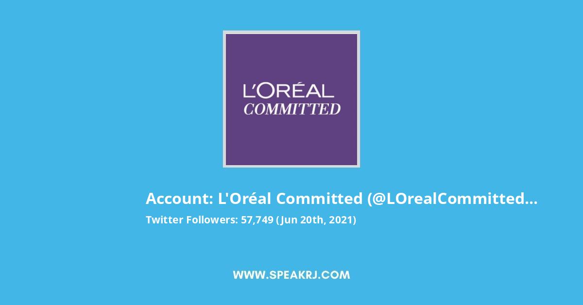 L'Oréal Committed Twitter Stats