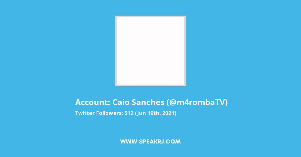 Caio Sanches Twitter Followers Statistics Analytics Speakrj Stats