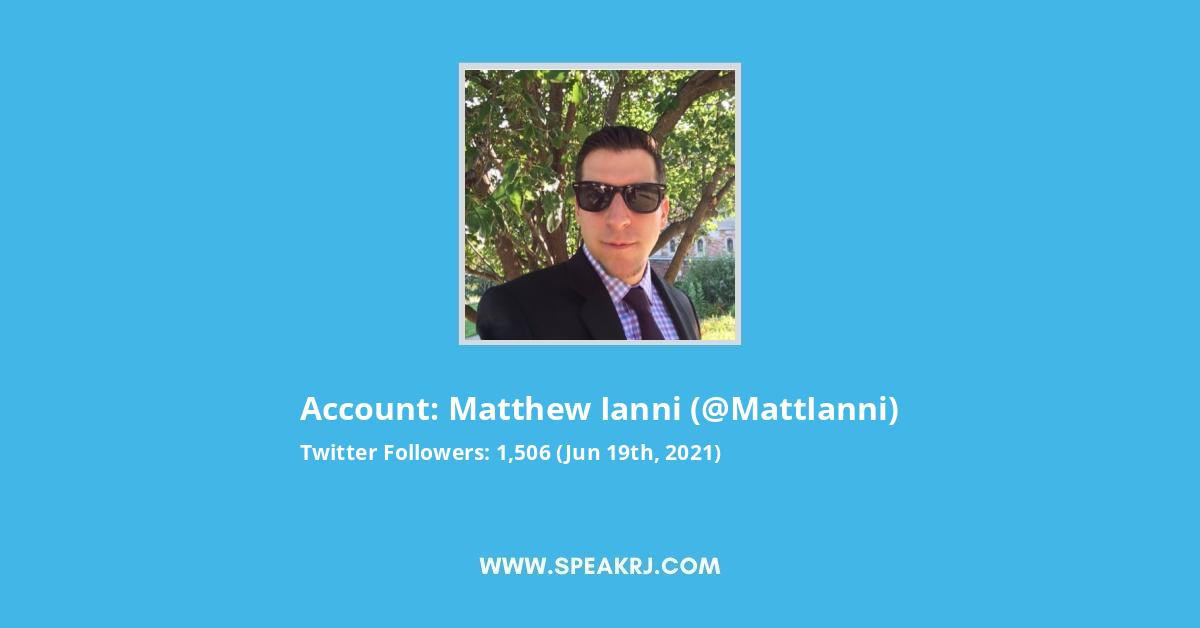 Matthew Ianni Twitter Stats