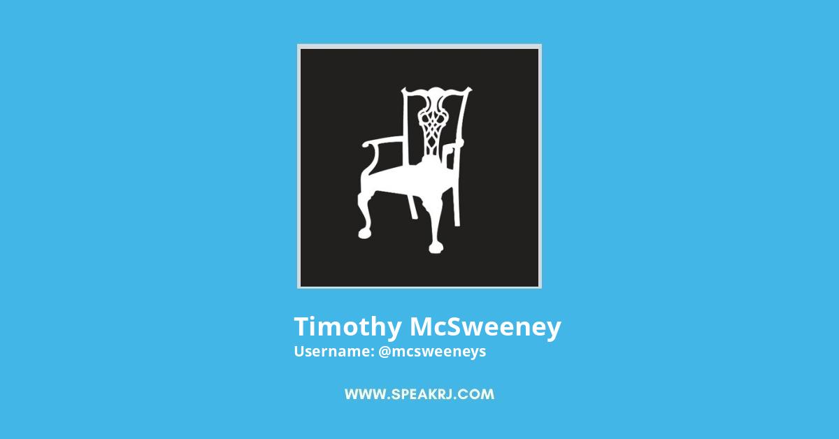 Timothy McSweeney Twitter Stats