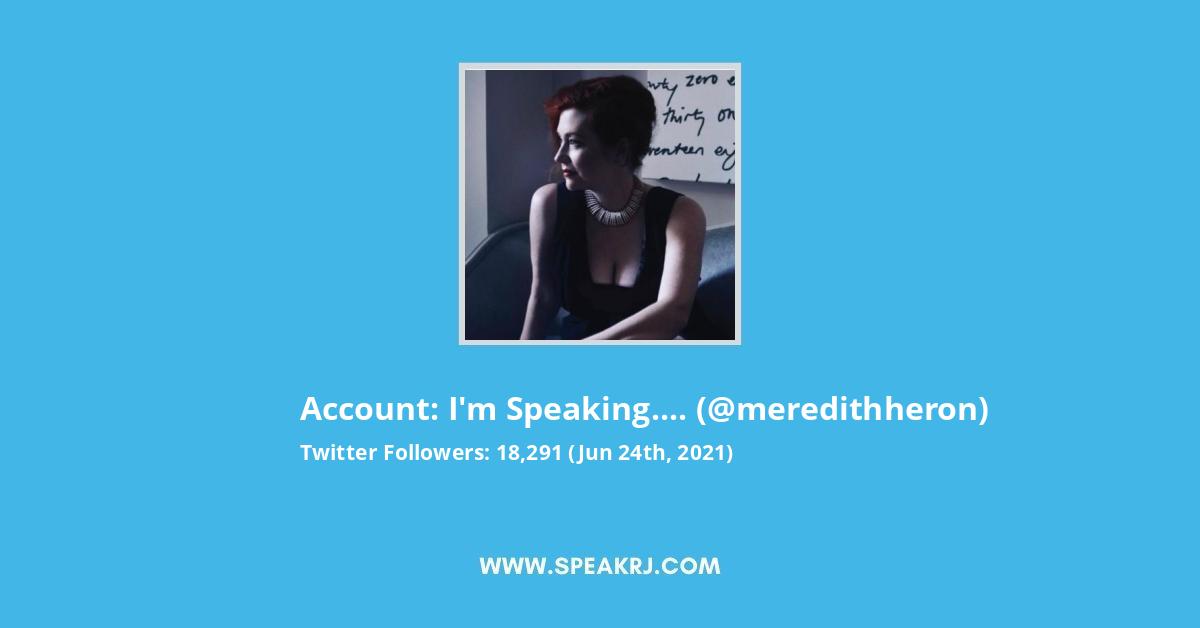 I'm Speaking.... Twitter Stats