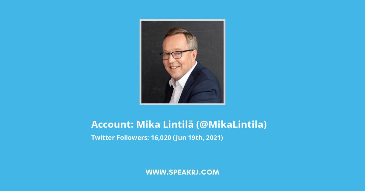 Mika Lintilä Twitter Stats