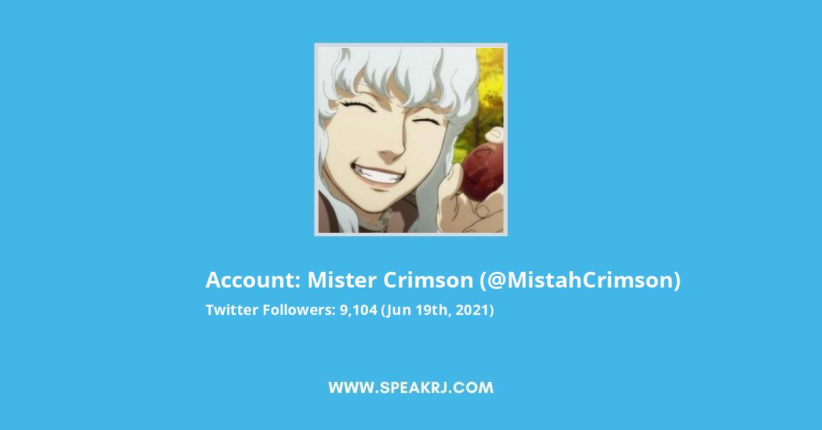 Mister Crimson Twitter Stats