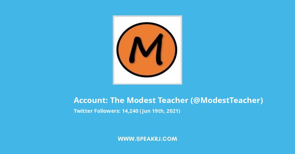 The Modest Teacher Twitter Stats
