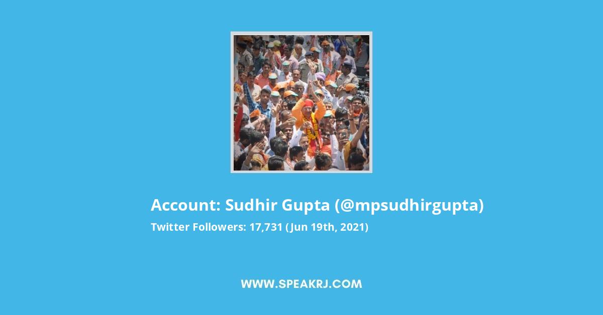 Sudhir Gupta Twitter Stats