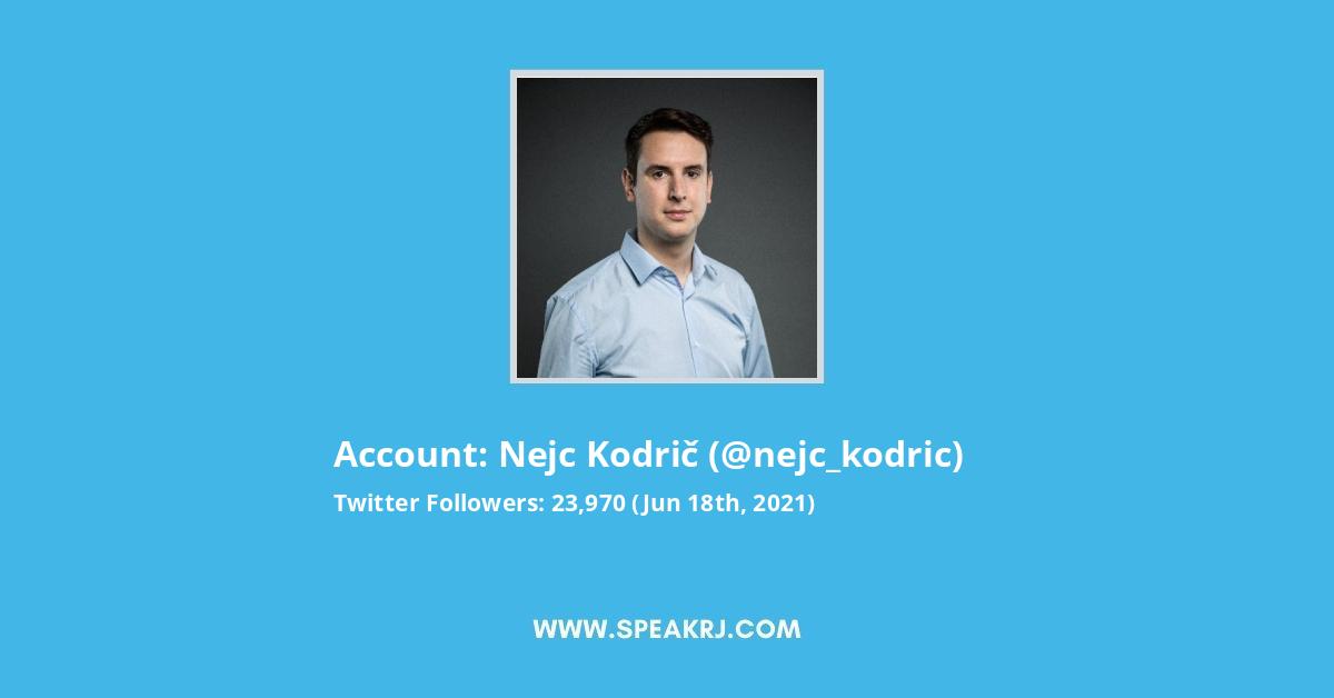 Nejc Kodrič Twitter Stats