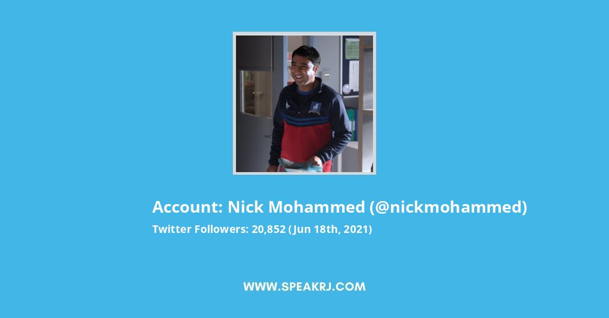 Nick Mohammed Twitter Stats
