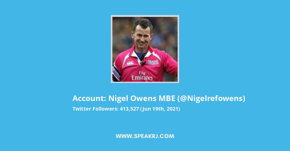 Nigel Owens MBE Twitter Stats