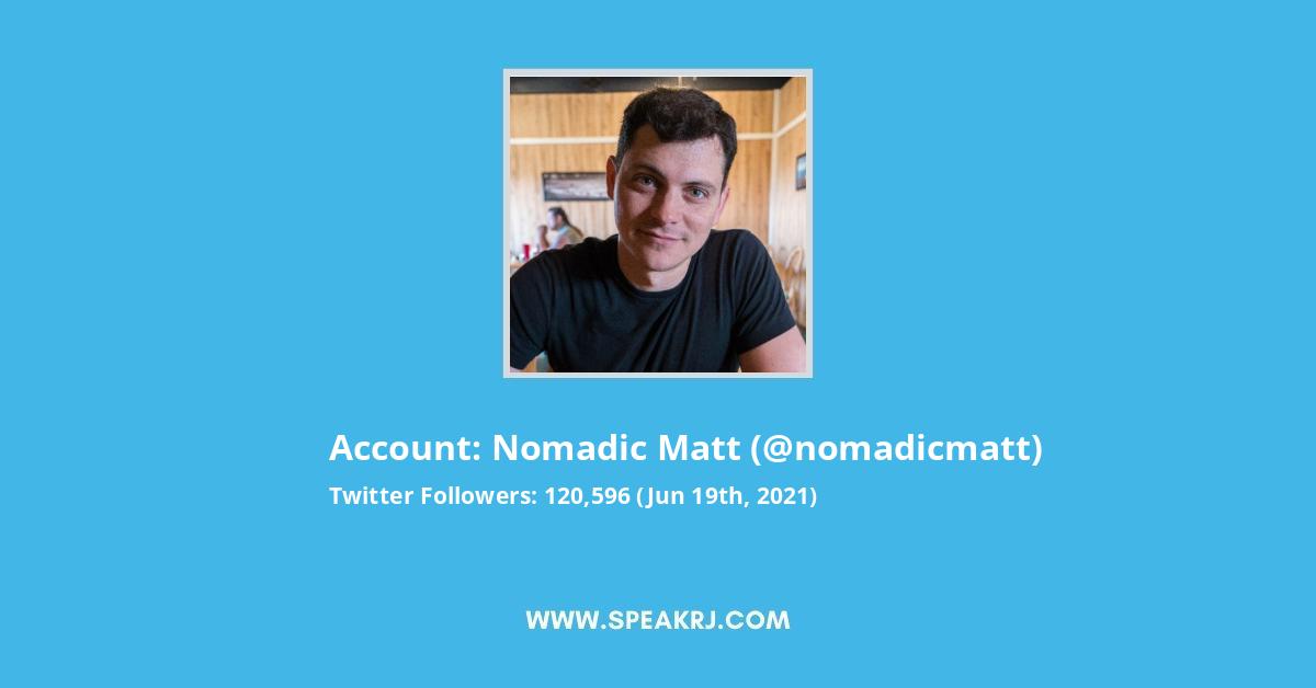 Nomadic Matt Twitter Stats