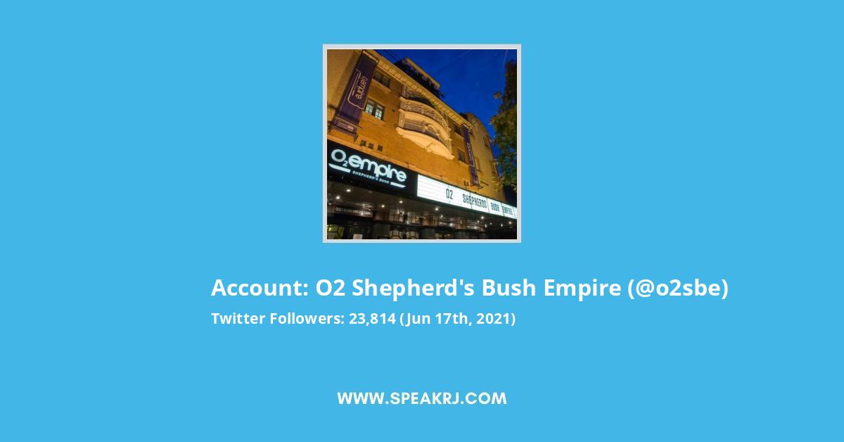 O2 Shepherd's Bush Empire Twitter Stats