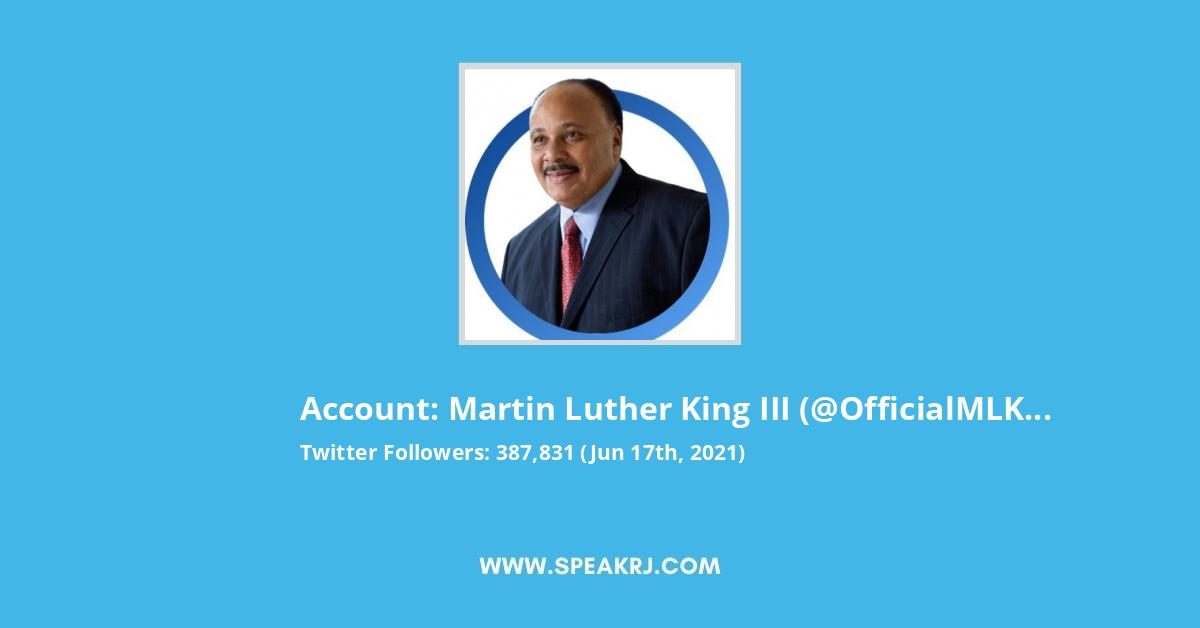 Martin Luther King III Twitter Stats