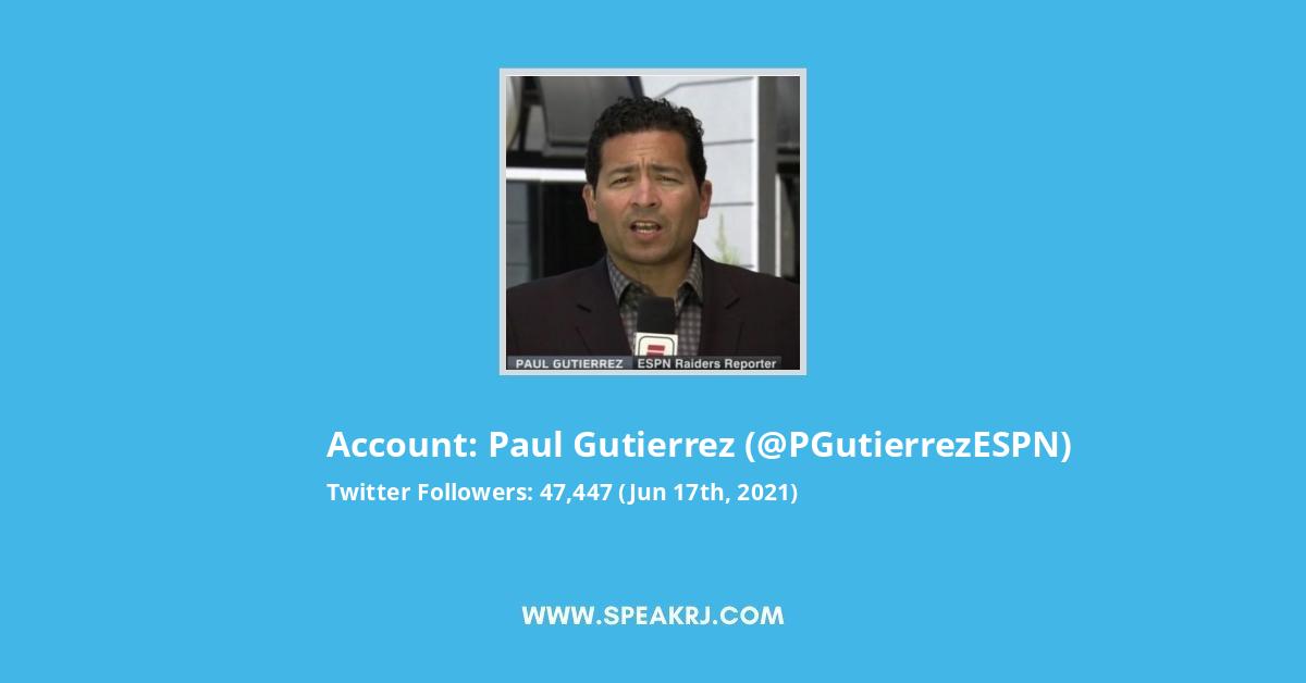 Paul Gutierrez Twitter Stats