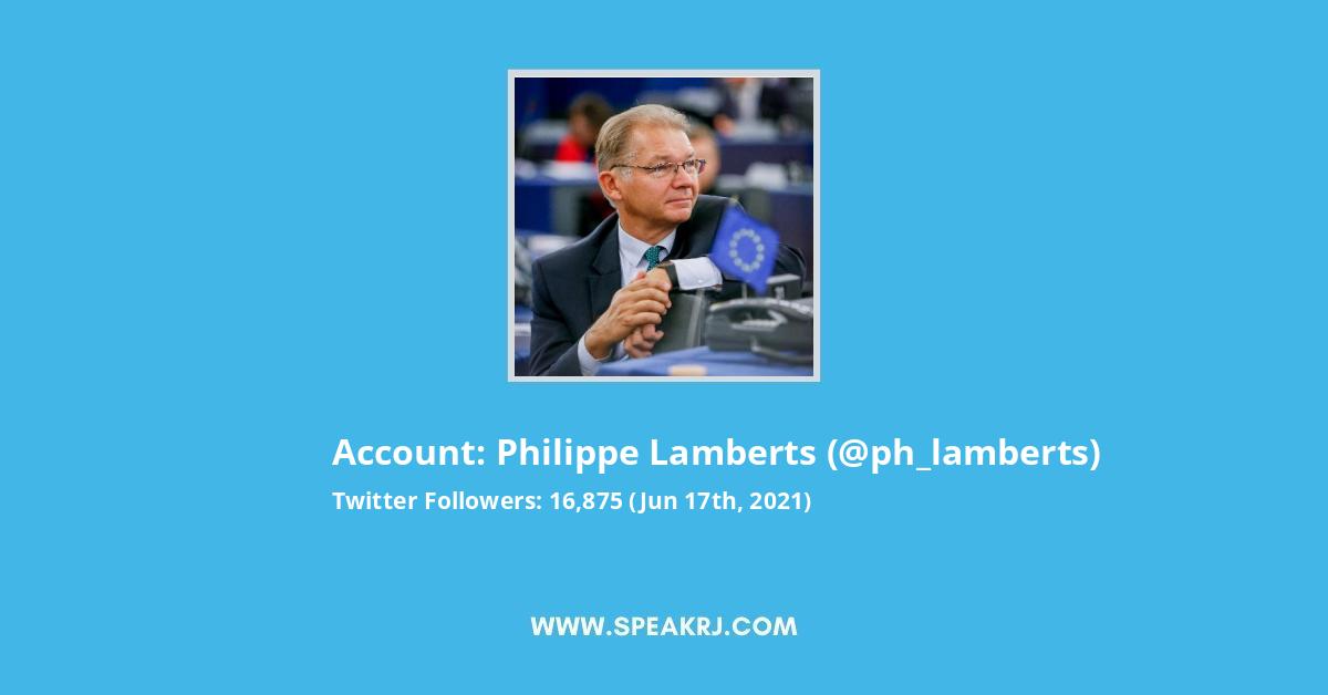 Philippe Lamberts Twitter Stats