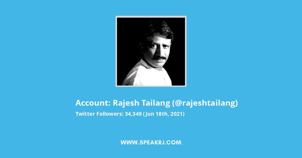 Rajesh Tailang Twitter Stats