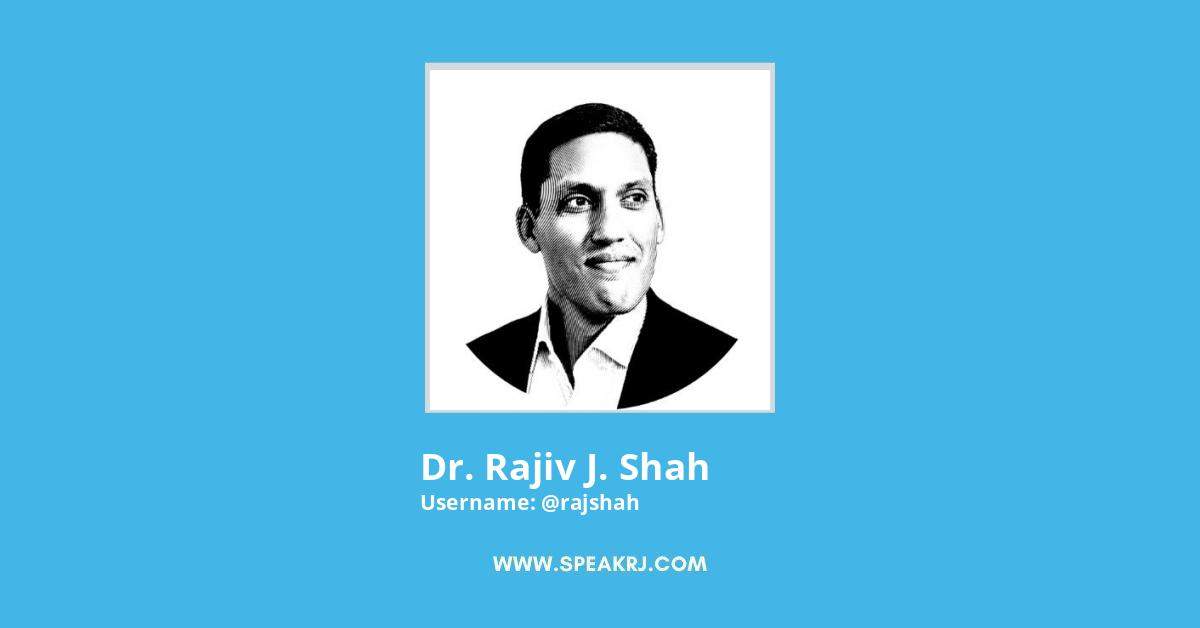 Dr. Rajiv J. Shah Twitter Stats