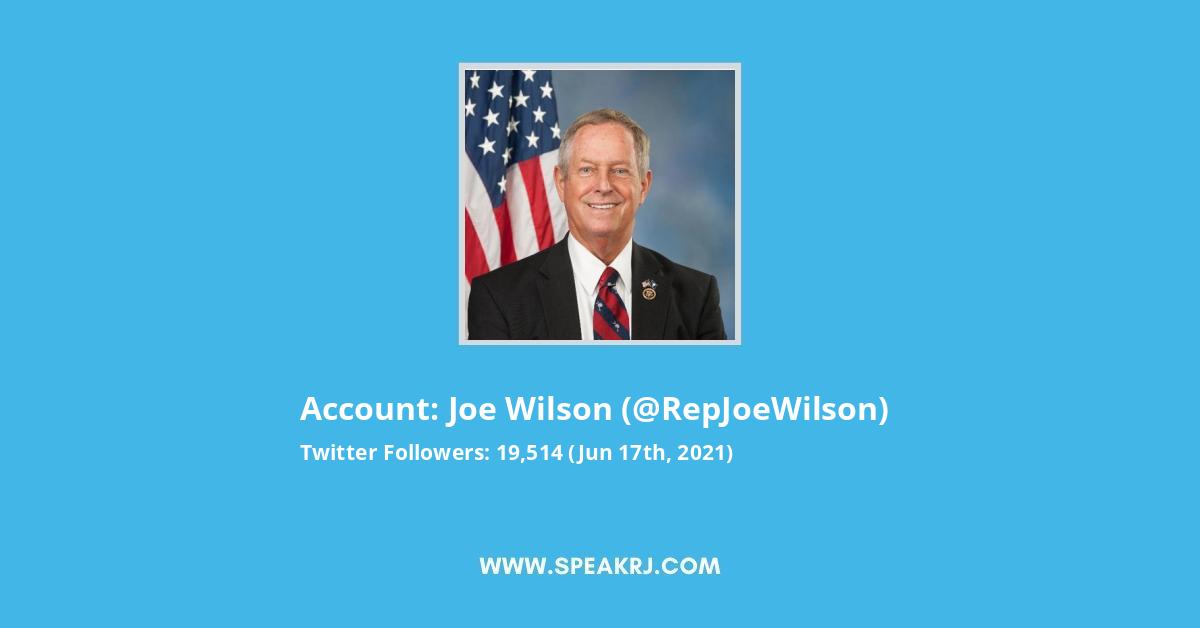 Joe Wilson Twitter Stats
