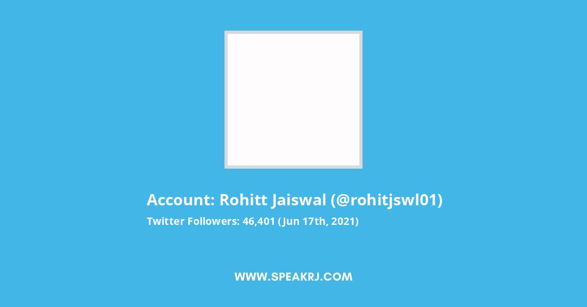 Rohit Jaiswal Twitter Stats