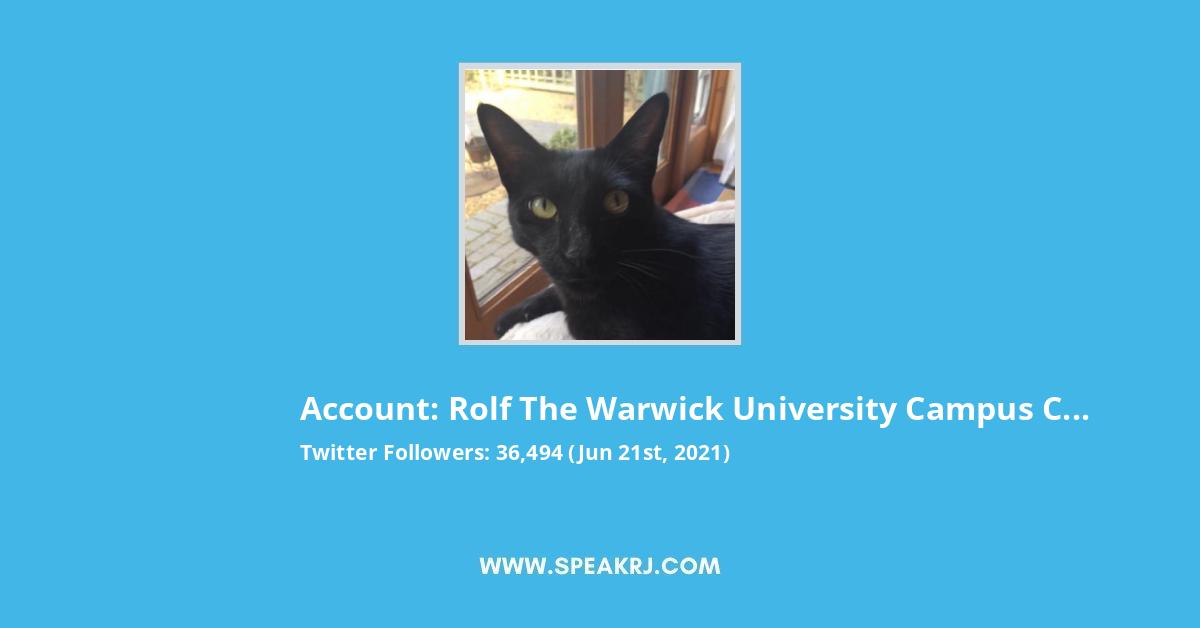 Rolf the Warwick University Campus Cat Twitter Stats