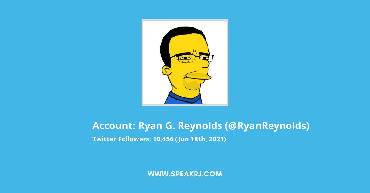 Ryan G. Reynolds Twitter Stats