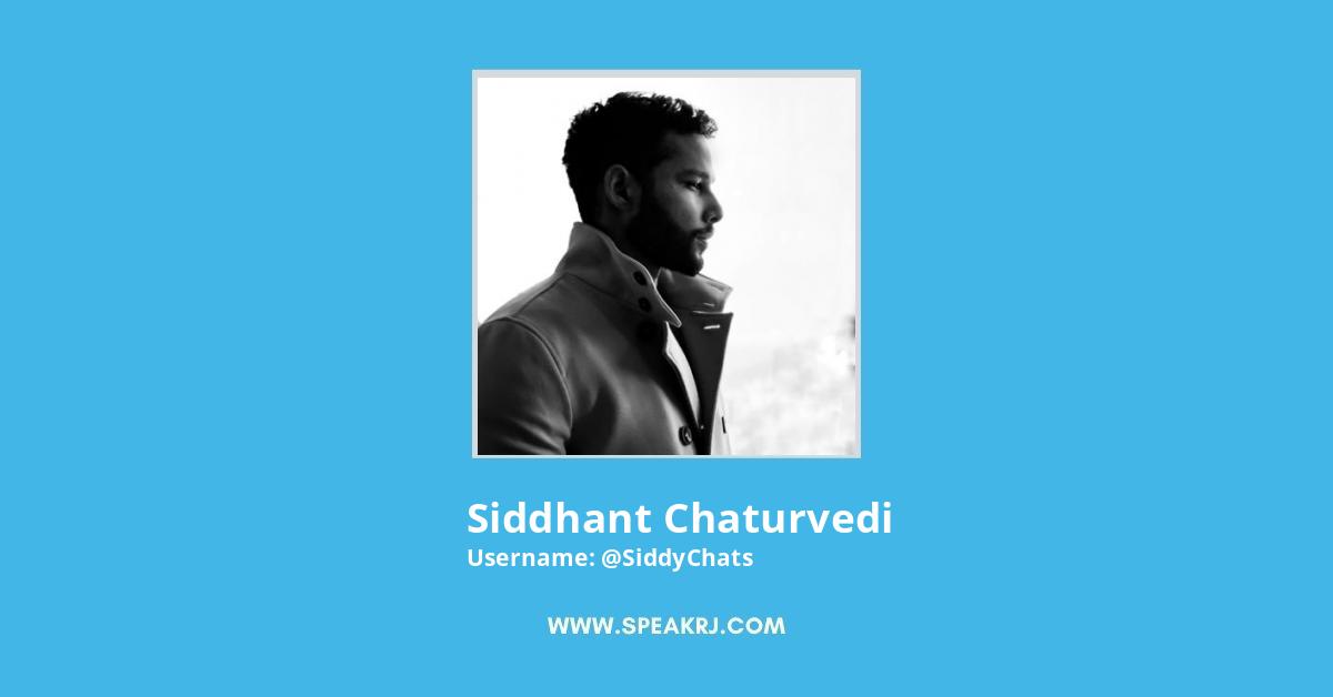 Siddhant Chaturvedi Twitter Stats