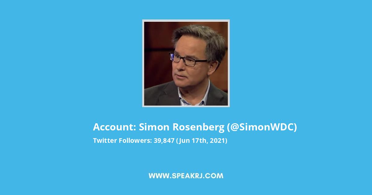 Simon Rosenberg Twitter Stats