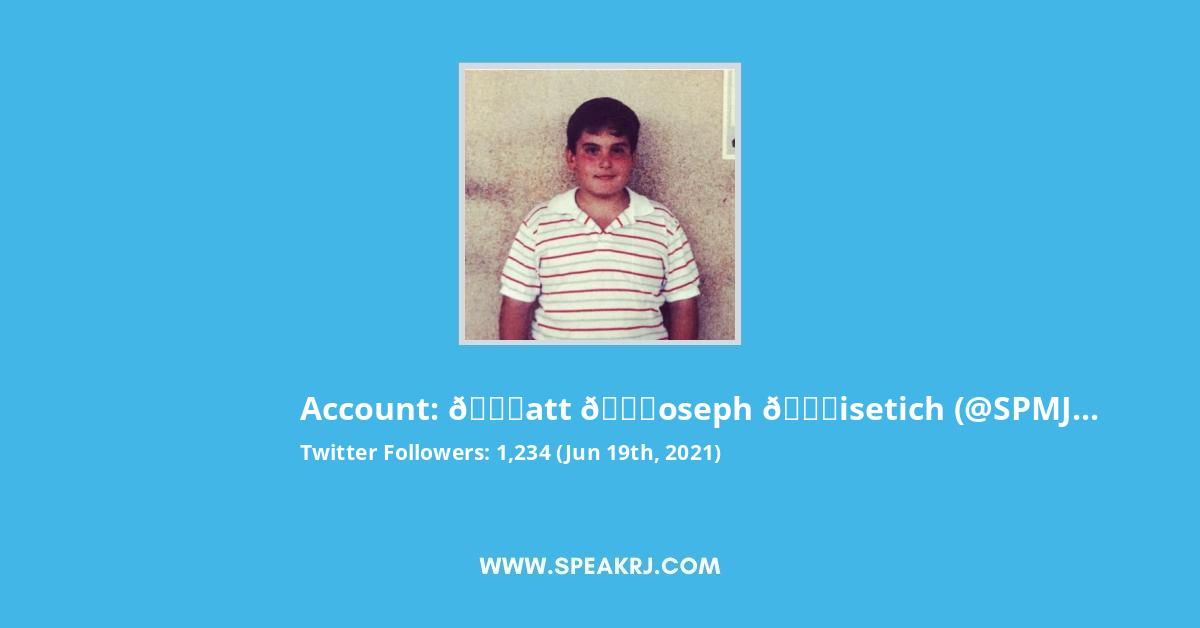 𝕄att 𝕁oseph 𝕄isetich Twitter Stats