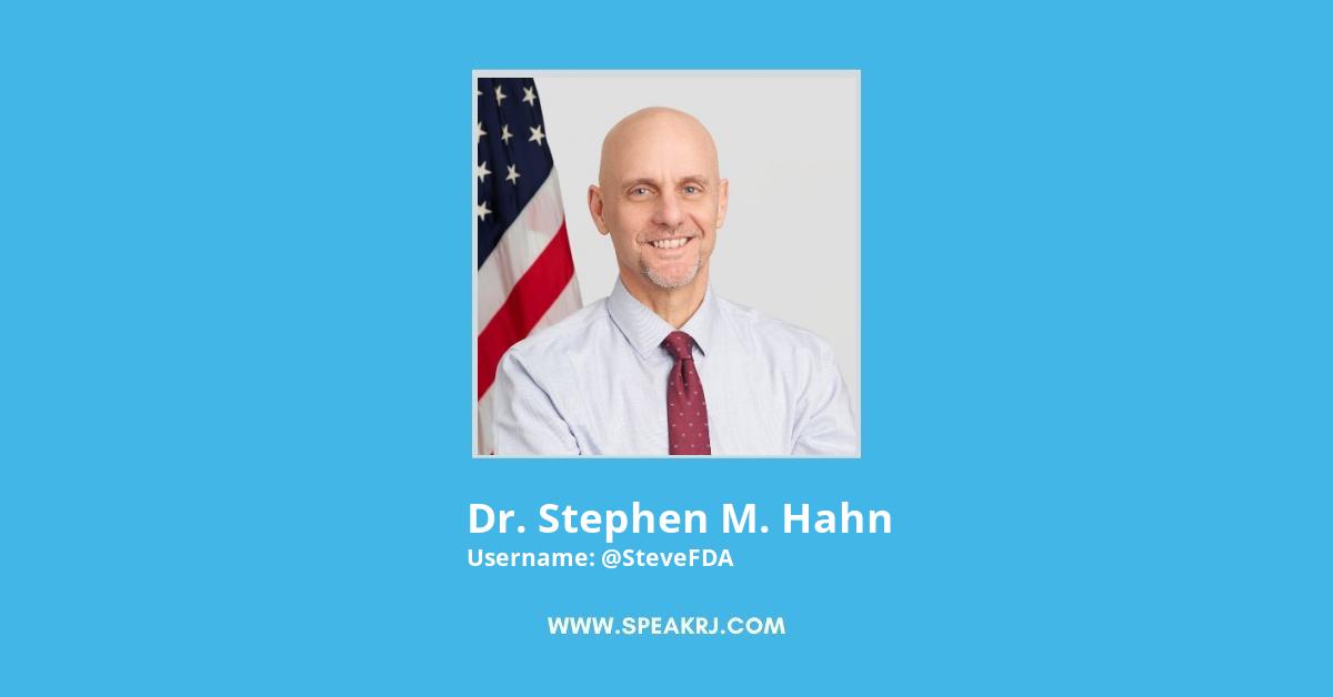 Dr. Stephen M. Hahn Twitter Stats