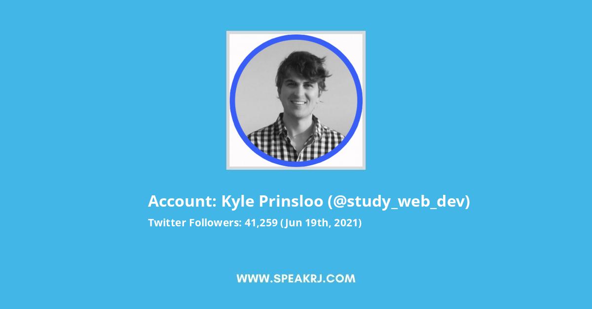 Kyle Prinsloo Twitter Stats