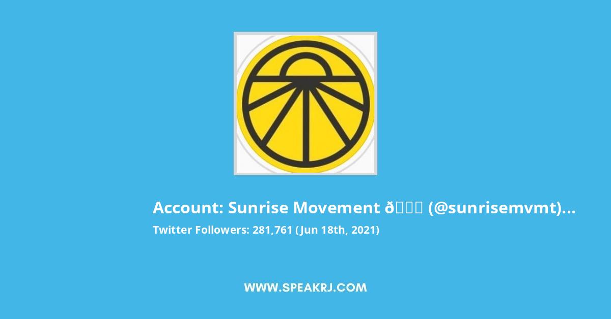 Sunrise Movement π
Twitter Stats