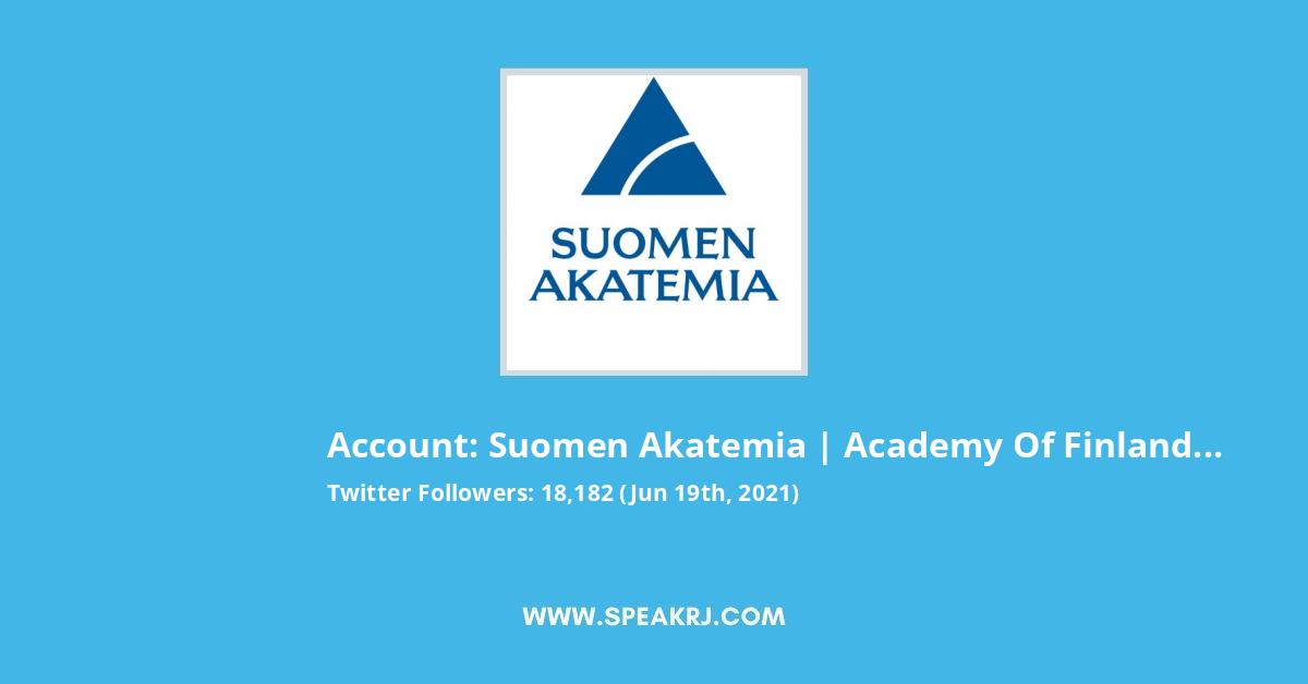 Suomen Akatemia | Academy Of Finland Twitter Followers Statistics /  Analytics - SPEAKRJ Stats
