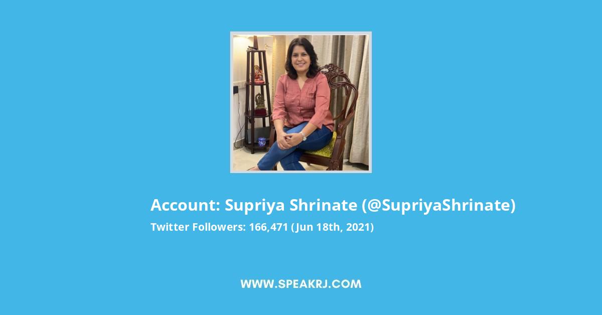 Supriya Shrinate Twitter Stats